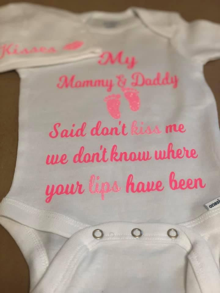 My Mommy said dont kiss me Onesie