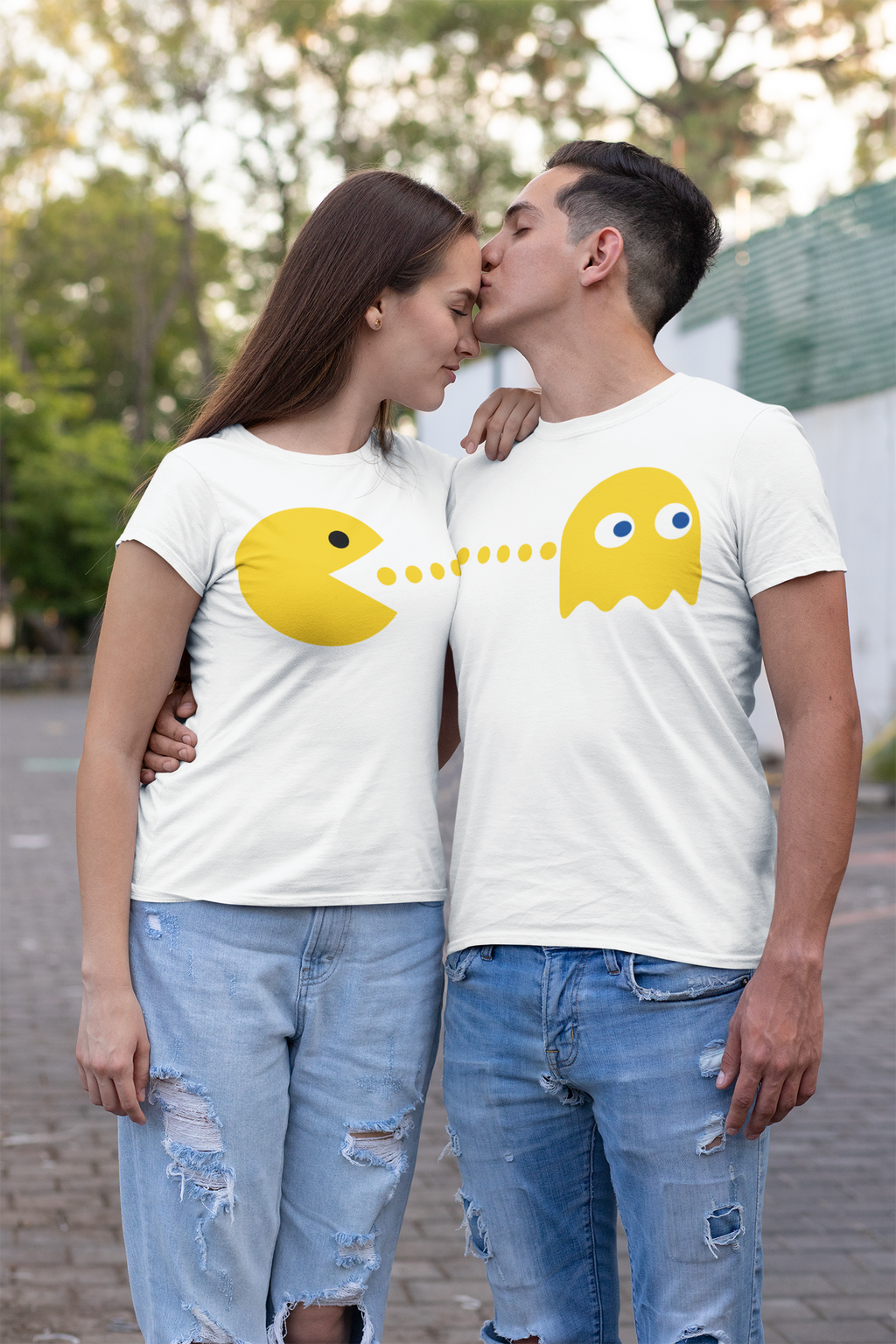 Mr and Mrs Pac-Man T-shirts