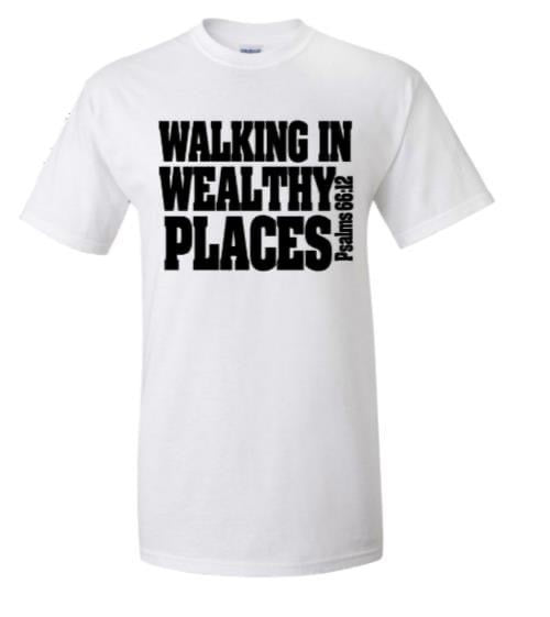 Walking into wealthy places t-shirt