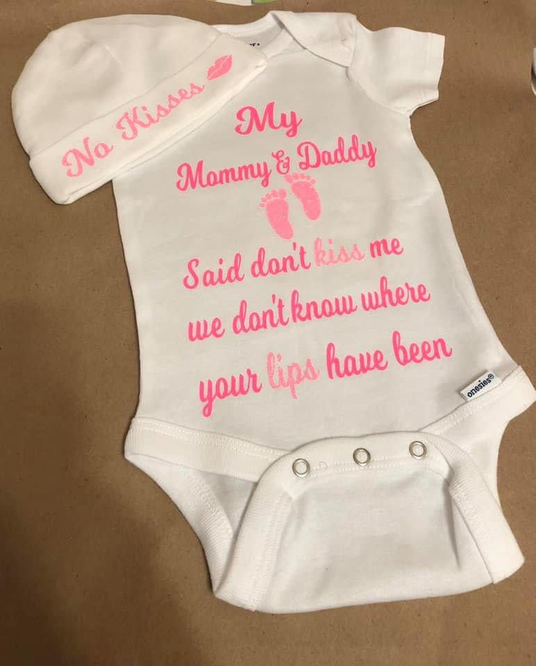 My Mommy said dont kiss me Onesie