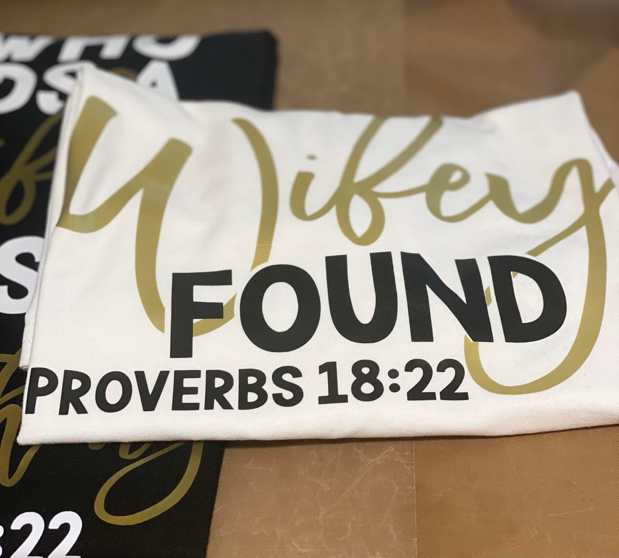 Couples T-shirts He who finds a wife