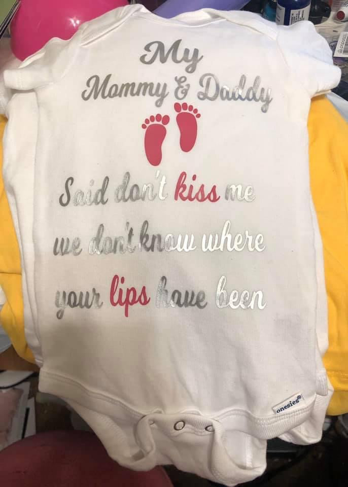 My Mommy said dont kiss me Onesie