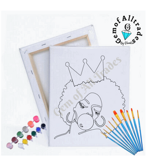 Pre-drawn Canvas heels with crown