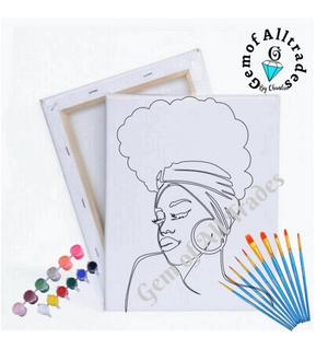 Pre-drawn Canvas heels with crown