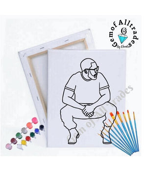 Pre-drawn Canvas couples painting
