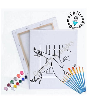 Pre-drawn Canvas sexy legs
