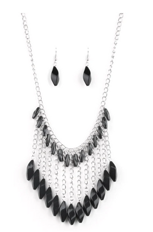 Venturous Vibes - Black   Necklace