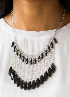 Venturous Vibes - Black   Necklace