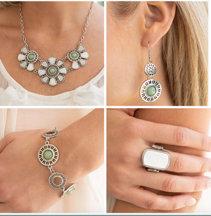 Aquatic Garden - Green Necklace Set